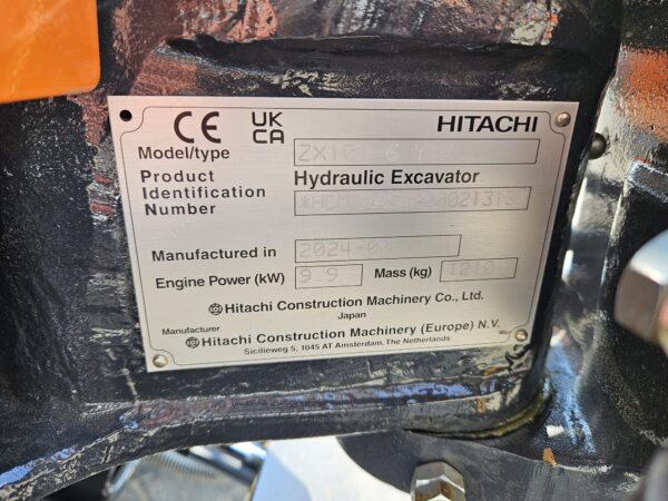 Hitachi ZX10U-6 minigraver 2024 ref 21313